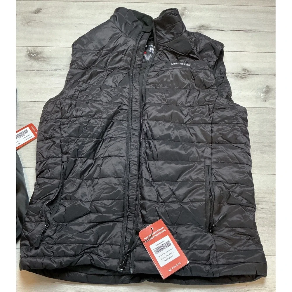 Venustas Recycled Heated Lightweight Down Vest 7.4V, EM29 Black Small New W/ Tag